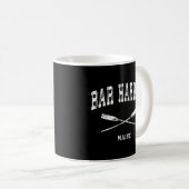 Bar Harbour Maine Nautical Crossed Oars Kaffeetasse (VorderseiteRechts)