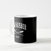 Bar Harbour Maine Nautical Crossed Oars Kaffeetasse (Vorderseite Links)