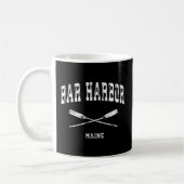 Bar Harbour Maine Nautical Crossed Oars Kaffeetasse (Links)