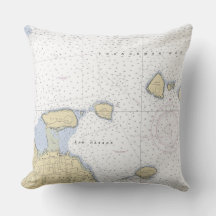 Bar Harbour Maine Nautical Pillow