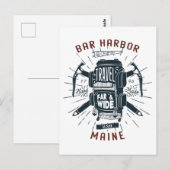 Bar Harbour Maine Rucksack Gear Retro Travel Postkarte (Vorne/Hinten)