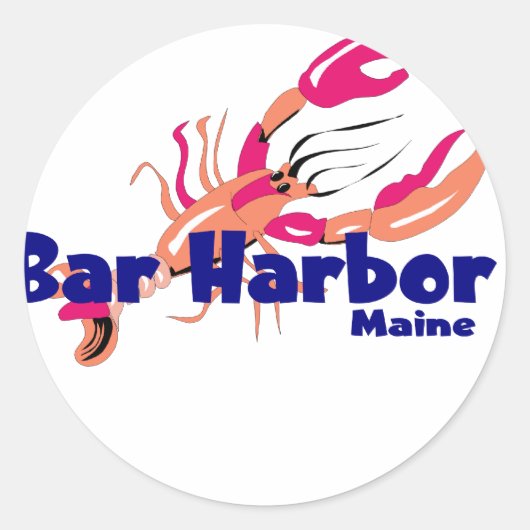 Bar Harbour, Maine Runder Aufkleber (Vorderseite)