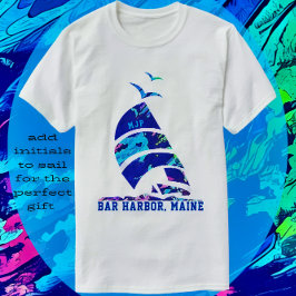 Bar Harbour Maine Sailboat Vacation T-Shirt