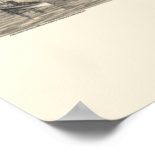 Bar Harbour, ME Panoramablick - 1886 Poster (Ecke)