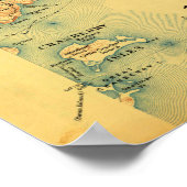 Bar Harbour ME Vintage Karte Poster (Ecke)