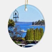 Bar Harbour mit Koordinaten Ornament (Links)