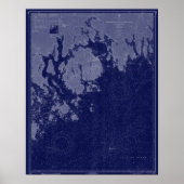 Bar Harbour Mount Desert ME Karte Schöne Abbildung Poster (Vorne)