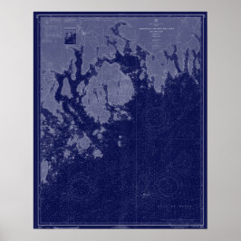 Bar Harbour Mount Desert ME Karte Schöne Abbildung Poster