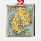 Bar Harbour Mt Wüstenkarte Ornament Aus Metall (Links)