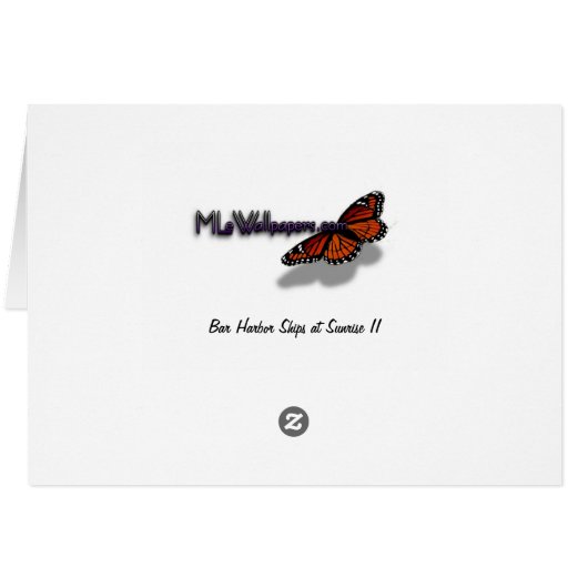 Bar Harbour Ships at Sunrise II (Rückseite Horizontal)