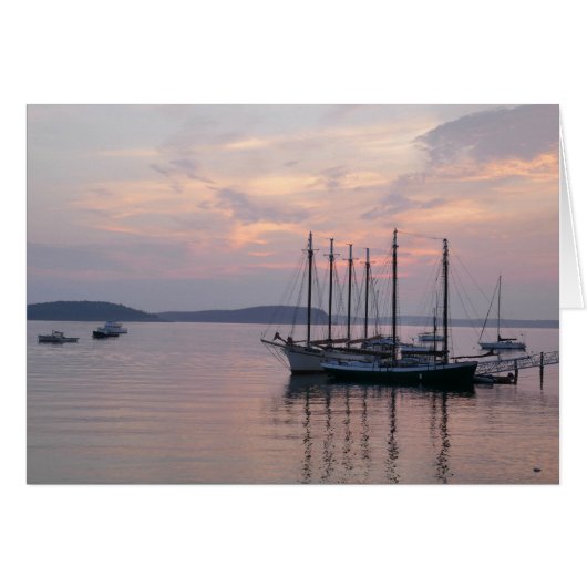 Bar Harbour Ships at Sunrise II (Vorderseite (Horizontal))