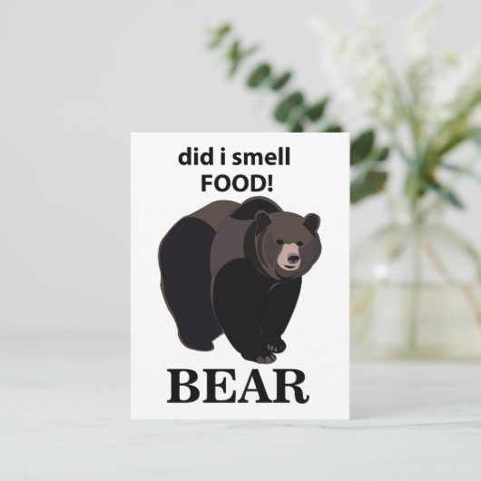 Bär hat ich genoss Funny Bear Postkarte (Stehend Vorderseite)