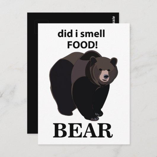 Bär hat ich genoss Funny Bear Postkarte (Vorne/Hinten)