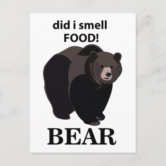 Bär hat ich genoss Funny Bear Postkarte (Vorderseite)