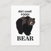 Bär hat ich genoss Funny Bear Visitenkarte (Vorderseite)