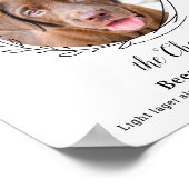 Bar Haustier-Hochzeitsstich-Foto Poster (Ecke)