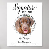 Bar Haustier-Hochzeitsstich-Foto Poster (Vorne)