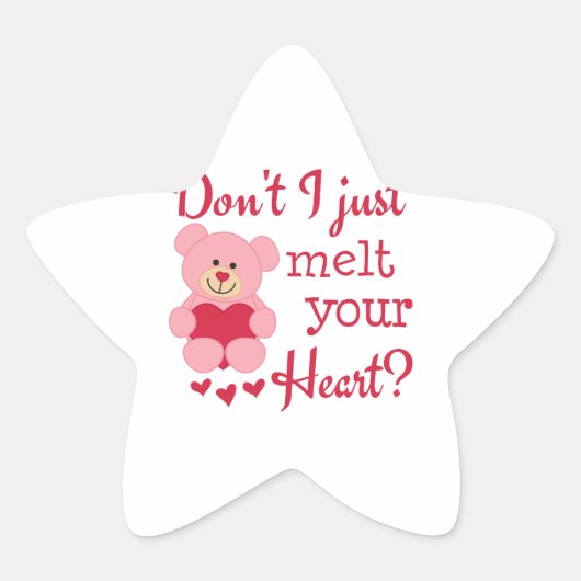 Bar Heart Melt Stern-Aufkleber (Vorderseite)