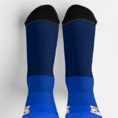 Bär hinter einer Mauer hervorschauend, Dunkelblaue Socken (Oben)