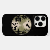 Bär Hirsch Adler Mond Wald Silhouette Case-Mate iPhone Hülle (Rückseite (Horizontal))