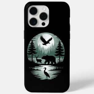Bär Hirsch Adler Mond Wald Silhouette Case-Mate iPhone Hülle