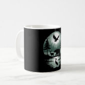 Bär Hirsch Adler Mond Wald Silhouette Kaffeetasse (Vorderseite Links)