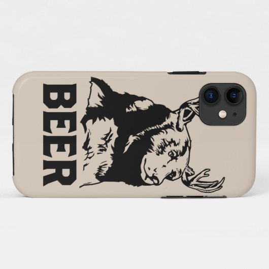 Bär + Hirsch = Bier Case-Mate iPhone Hülle (Rückseite (Horizontal))