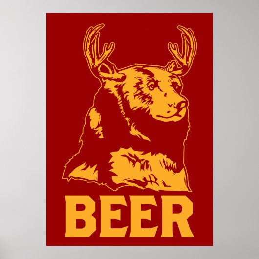 Bär + Hirsch = Bier Poster (Vorne)