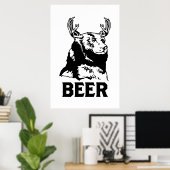 Bär + Hirsch = Bier Poster (Heimbüro)