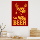 Bär + Hirsch = Bier Poster (Küche)