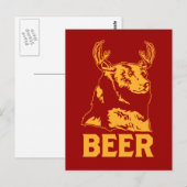 Bär + Hirsch = Bier Postkarte (Vorne/Hinten)