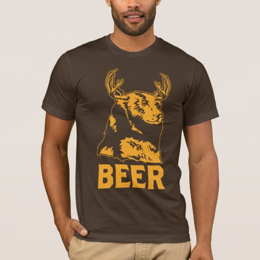 Bär + Hirsch = Bier T-Shirt (Vorderseite)