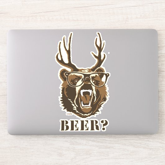 Bär, Hirsch oder Bier Aufkleber (Computer)