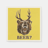 Bär, Hirsch oder Bier Serviette (Vorderseite)