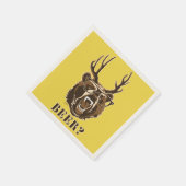 Bär, Hirsch oder Bier Serviette (Ecke)