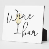 Bar Hochzeitsschild Wein Tabletop Plaque mit Easel Fotoplatte (Seite)