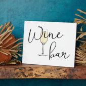 Bar Hochzeitsschild Wein Tabletop Plaque mit Easel Fotoplatte (Seite)