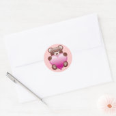 BAR HOLING PINK HERZ RUNDER AUFKLEBER (Umschlag)