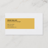 Bar (Honiggelb) Visitenkarte (Rückseite)