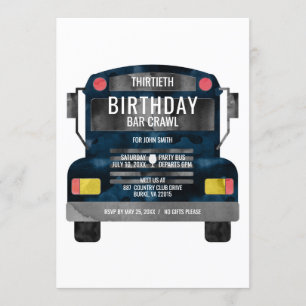 Bar-Hopping Partybus Einladung