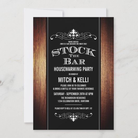 Bar Housewarming-Party Einladungen (Vorderseite)