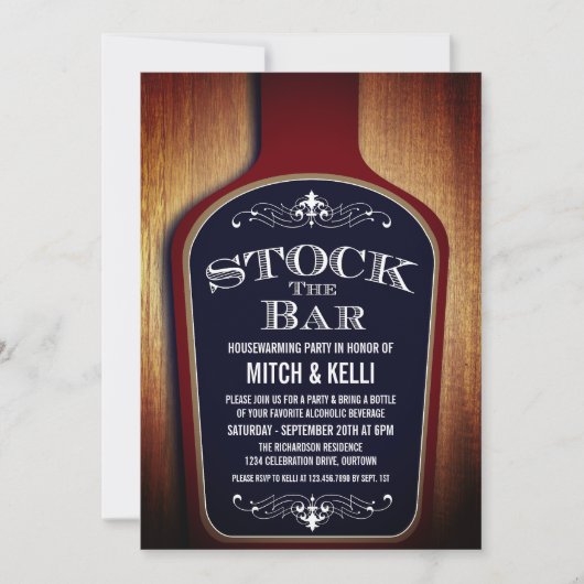 Bar Housewarming-Party Einladungen (Vorderseite)