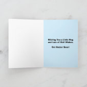 Bär Huggin "erhalten Sie Brunnen-bald" Karte für (Innenseite)