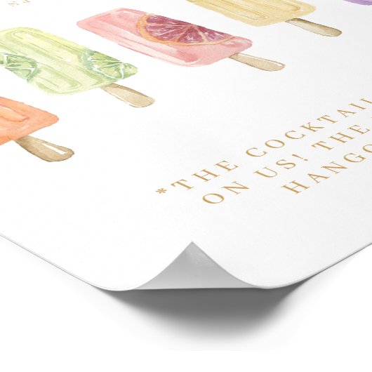 Bar Ice Pop Cocktails Bar Settecentesimo Ice Pop Poster (Ecke)