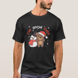 Bär Ich bin Schnee Süßer Schneemann Schnee Wortspi T-Shirt