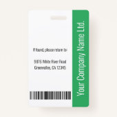 Bar-ID des benutzerdefinierten Mitarbeiterpersonal Ausweis (Rückseite)