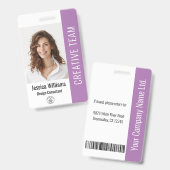 Bar-ID des benutzerdefinierten Mitarbeiterpersonal Ausweis (Vorder- & Rückseite)