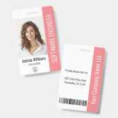 Bar-ID des benutzerdefinierten Mitarbeiterpersonal Ausweis (Vorder- & Rückseite)