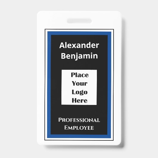 Bar-ID des modernen Mitarbeiternamens Ausweis (Vorderseite)