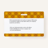 Bar-ID für benutzerdefinierte Mitarbeiter Ausweis (Rückseite)